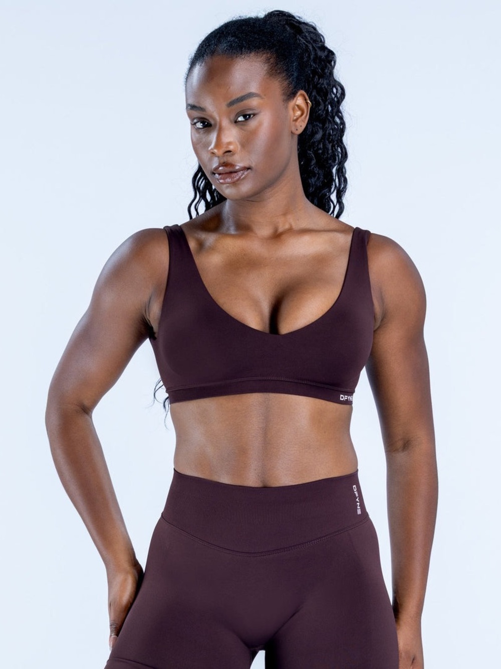 DFYNE Impact Scoop Bra - Espresso